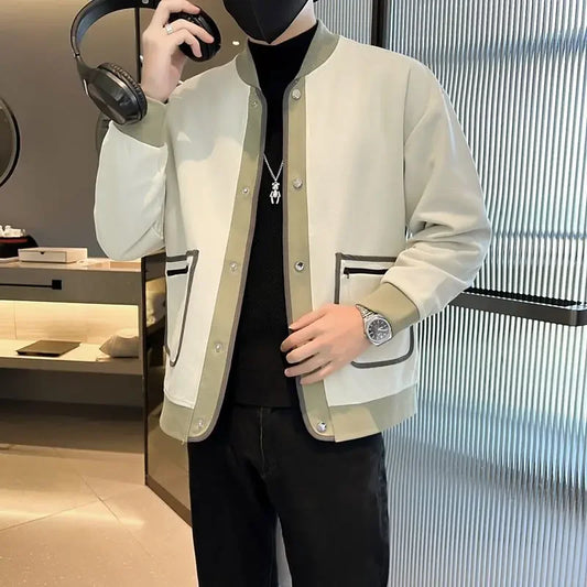 Oversize Male Baseball Coats Color Matching Men's Bomber Jackets Original Brands Vintage New in High Quality Harajuku Casual Y2k