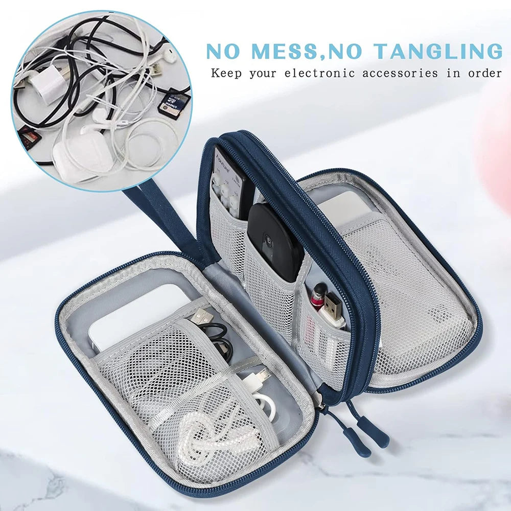 Electronics Wire-winding Storage Bag Waterproof Carrying Accessories Pouch Travel Bag Universal Cable Organizer Electronics Bag