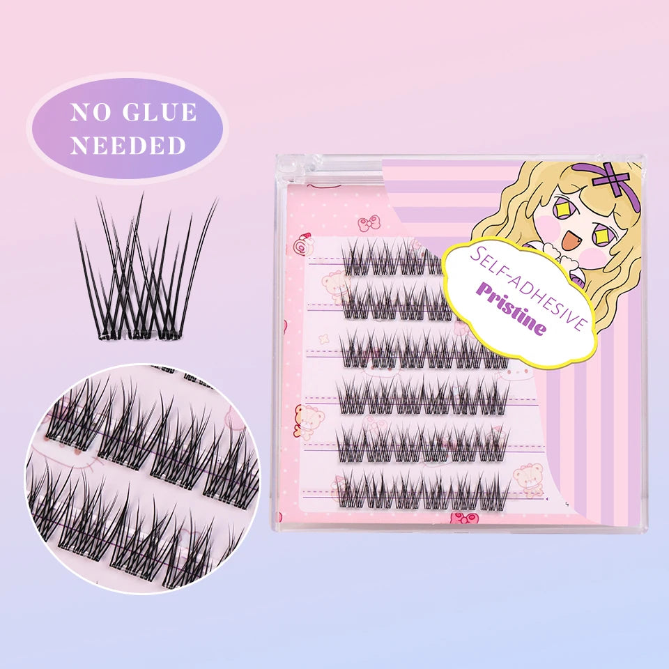 Lashprofessor Glue-Free DIY Self-adhesive False Eyelashes Self-adhesive Reusable DIY Segmented Lashes No-Glue DIY Cluster Lashes