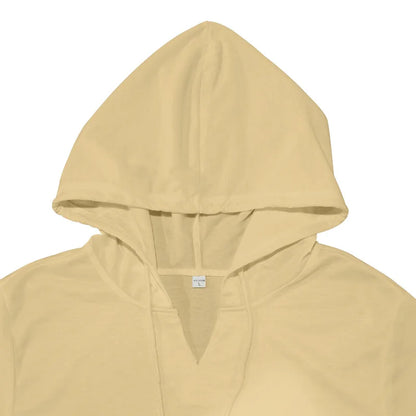 2024 Amazon New Men's Athleisure European and American Hooded Loose Short Sleeves