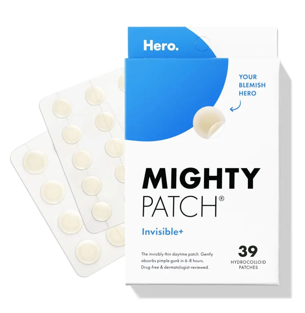 Mighty Patch™  Hero Cosmetics Invisible+ Patch - Daytime Hydrocolloid Acne Pimple Patches for Covering Zits and Blemishes