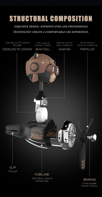 DIY perfume Odorless ornament plane pilot bear car air fresheners decorations accessories aroma vent clip fragrance diffuser men
