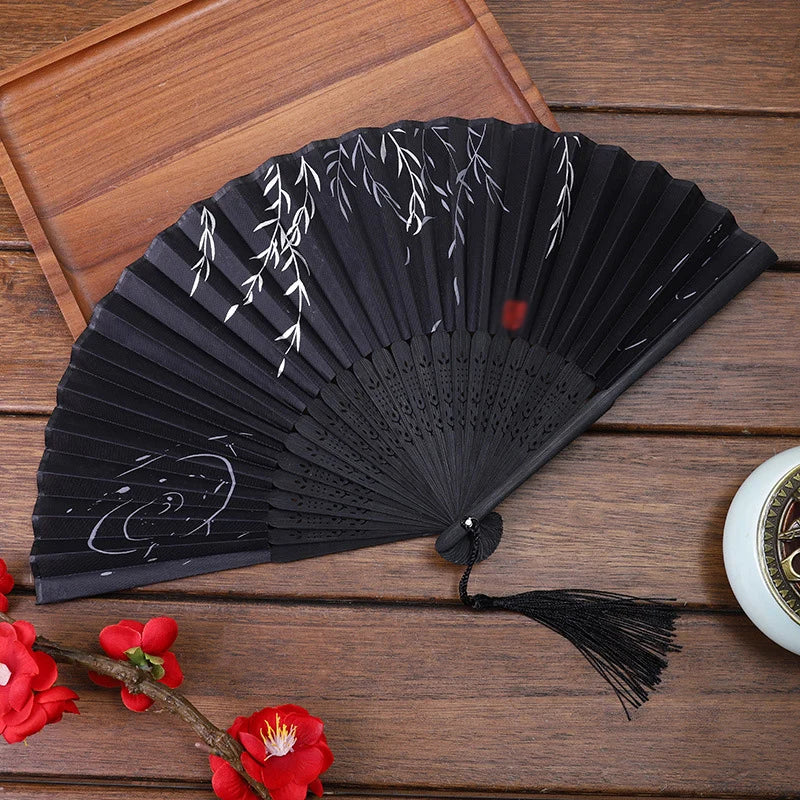 Folding Hand Fan, Retro Style Folding Fan, Birthday Gift, For Dance Performance, Decoration Props