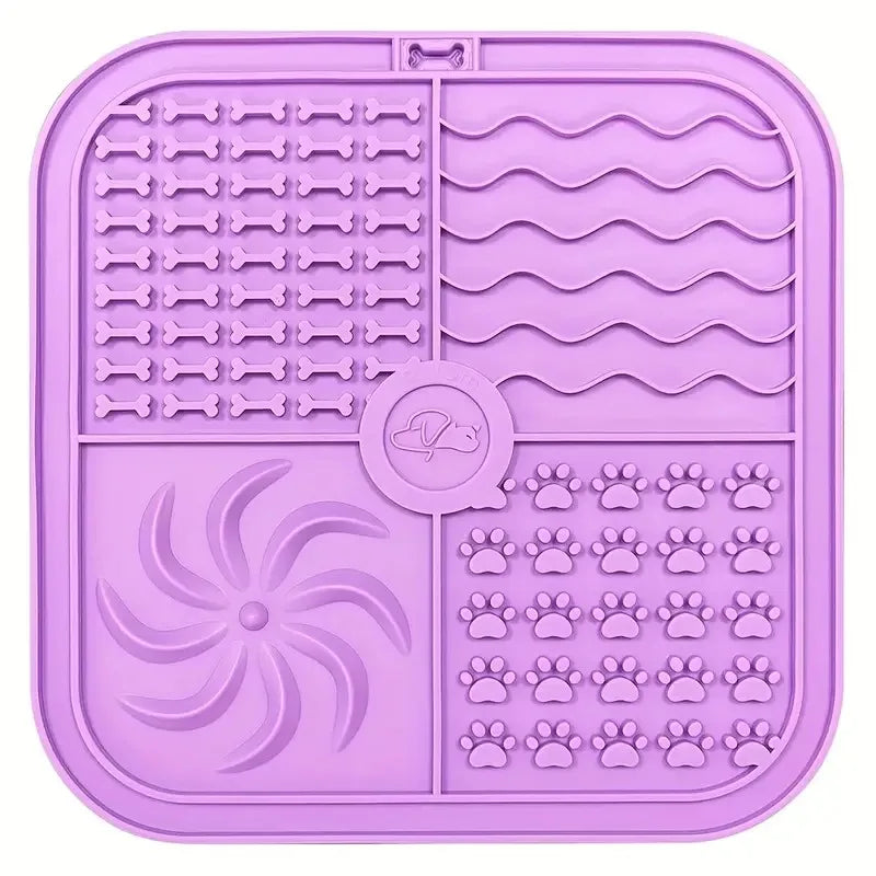 Silicone Slow Feeder Mat Pet Lick Pet Slow Food Plate Bathing Distraction Silicone Dog Sucker Food Training Dog Feeder Supplies