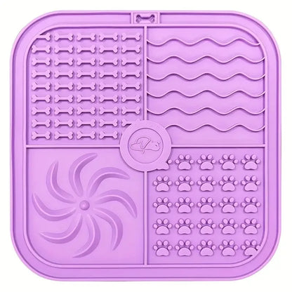 Silicone Slow Feeder Mat Pet Lick Pet Slow Food Plate Bathing Distraction Silicone Dog Sucker Food Training Dog Feeder Supplies
