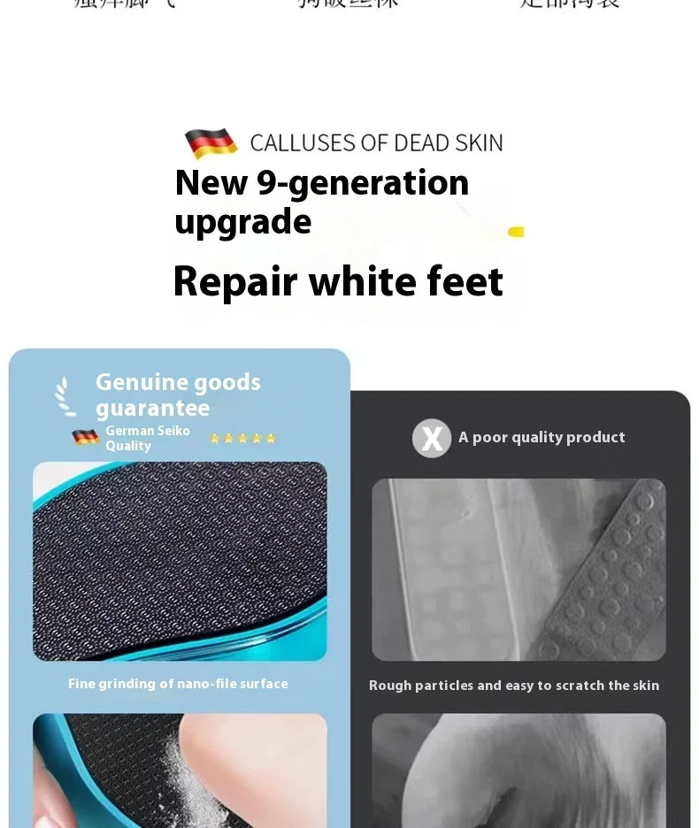 Foot grinder to remove dead skin foot rubbing board grinding calluses nano glass foot scrubber repair foot scraping heel tool