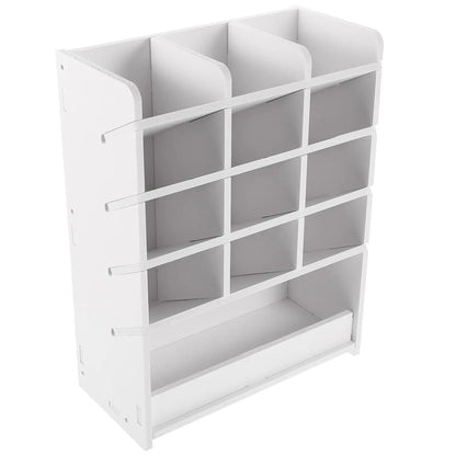 Desktop Storage Box Wood Office Stationery Organizer School Office Pen Stand Living Room Coffee Table Remote Control Organizer