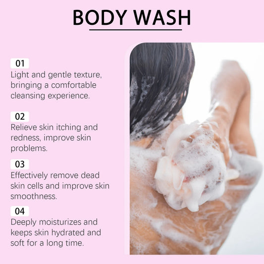 Exfoliating Shower Gel Deep Cleansing Remove Old Dead Skin Brighten Skin Tone Moisturizing Smoothing Refresh Whitening Body Wash