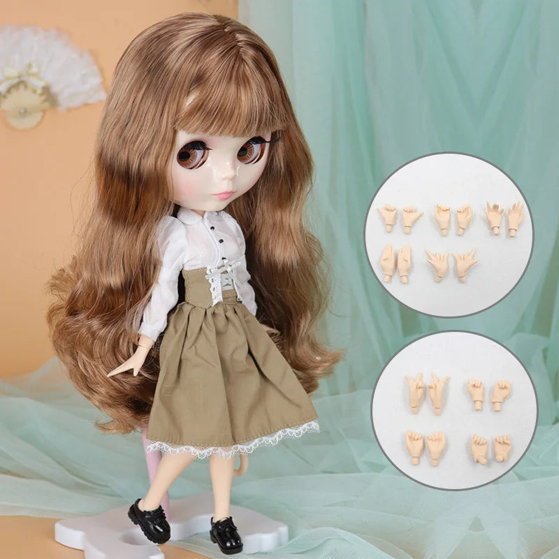 ICY DBS Blyth Doll Cute Combination Including Clothes Shoes Hand Set AB Cosplay Dressing 1/6 BJD Anime Girl OB24