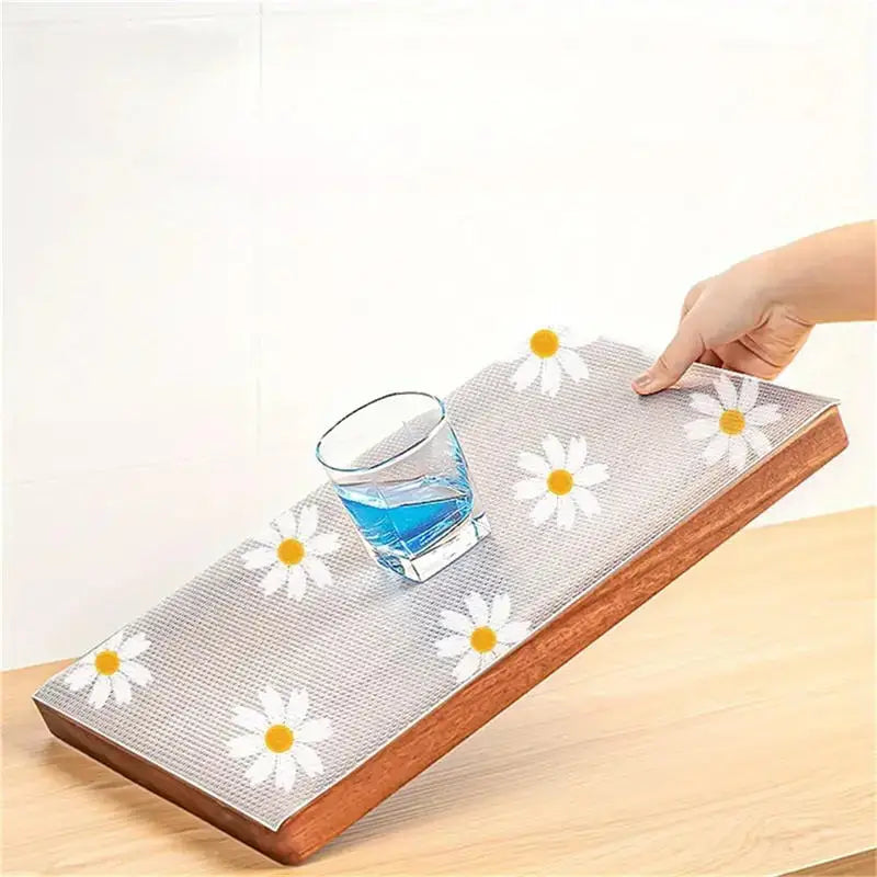 Reusable Drawer Liners Washable Dustproof and Non-slip Placemats Kitchen Cabinet Mats Refrigerator Non-slip Liners Shelf Paper