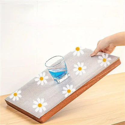 Reusable Drawer Liners Washable Dustproof and Non-slip Placemats Kitchen Cabinet Mats Refrigerator Non-slip Liners Shelf Paper