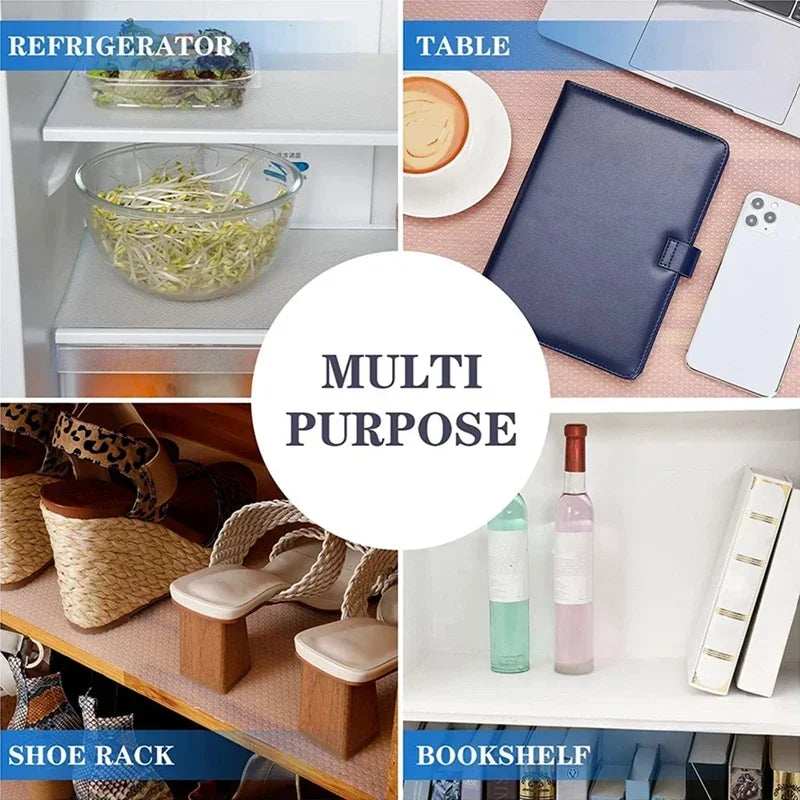 Waterproof Non-Slip Drawer Liners Shelf Mats Oil-Proof Cabinet Cover Placemats Washable Table Pads for Kitchen Organization