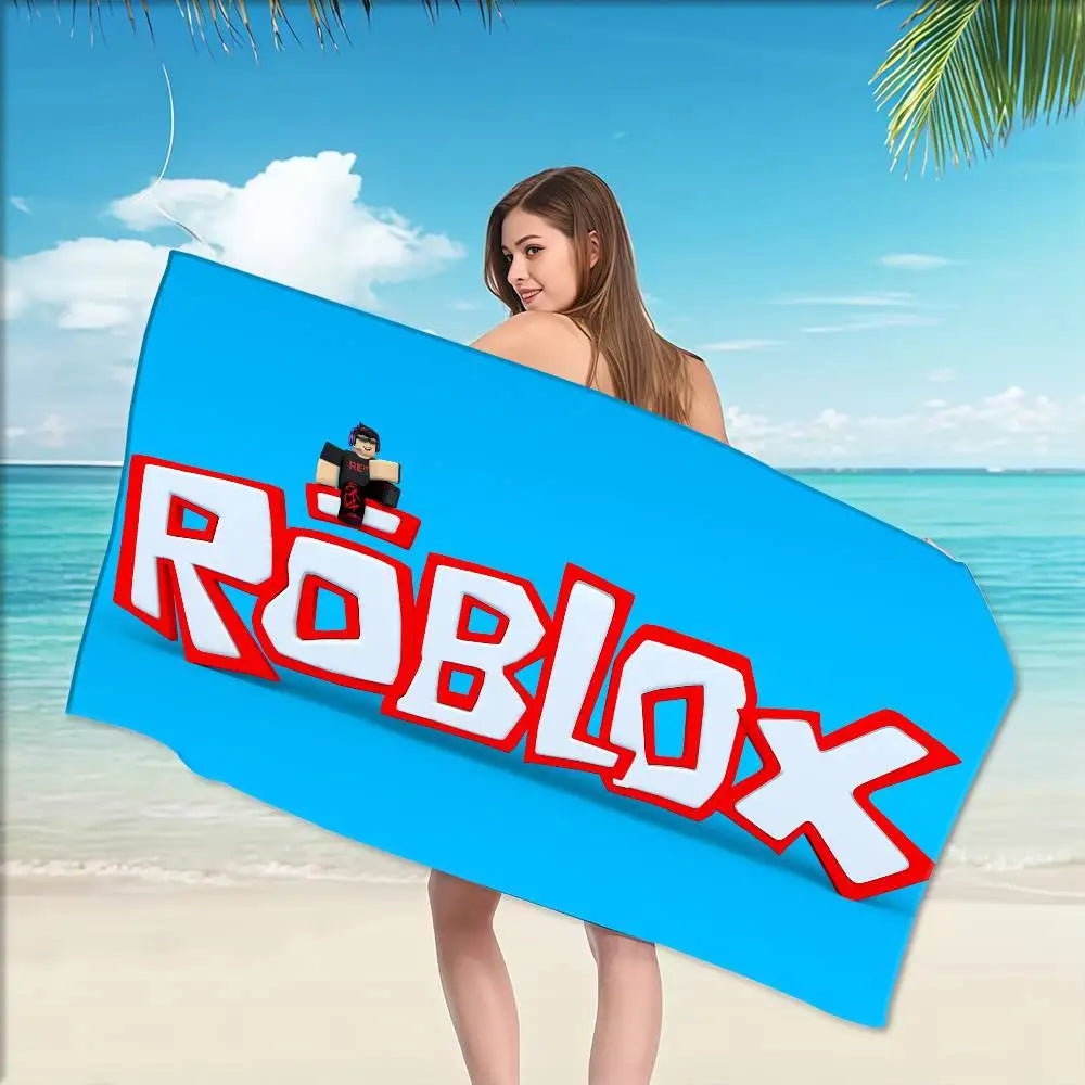 Game-R-Robloxs Beach Towel Colorful Bath Towels For Girl Microfiber Quick Dry Custom Sand Free Beach Yoga Spa Gym Pool