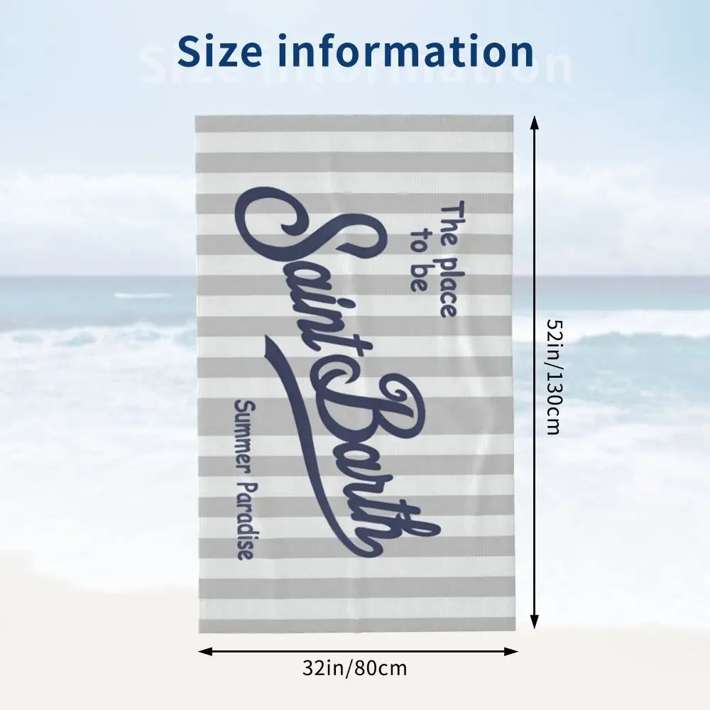 S-Saint B-Barth Beach Towel for Adults – Soft, Absorbent, and Lightweight for Travel