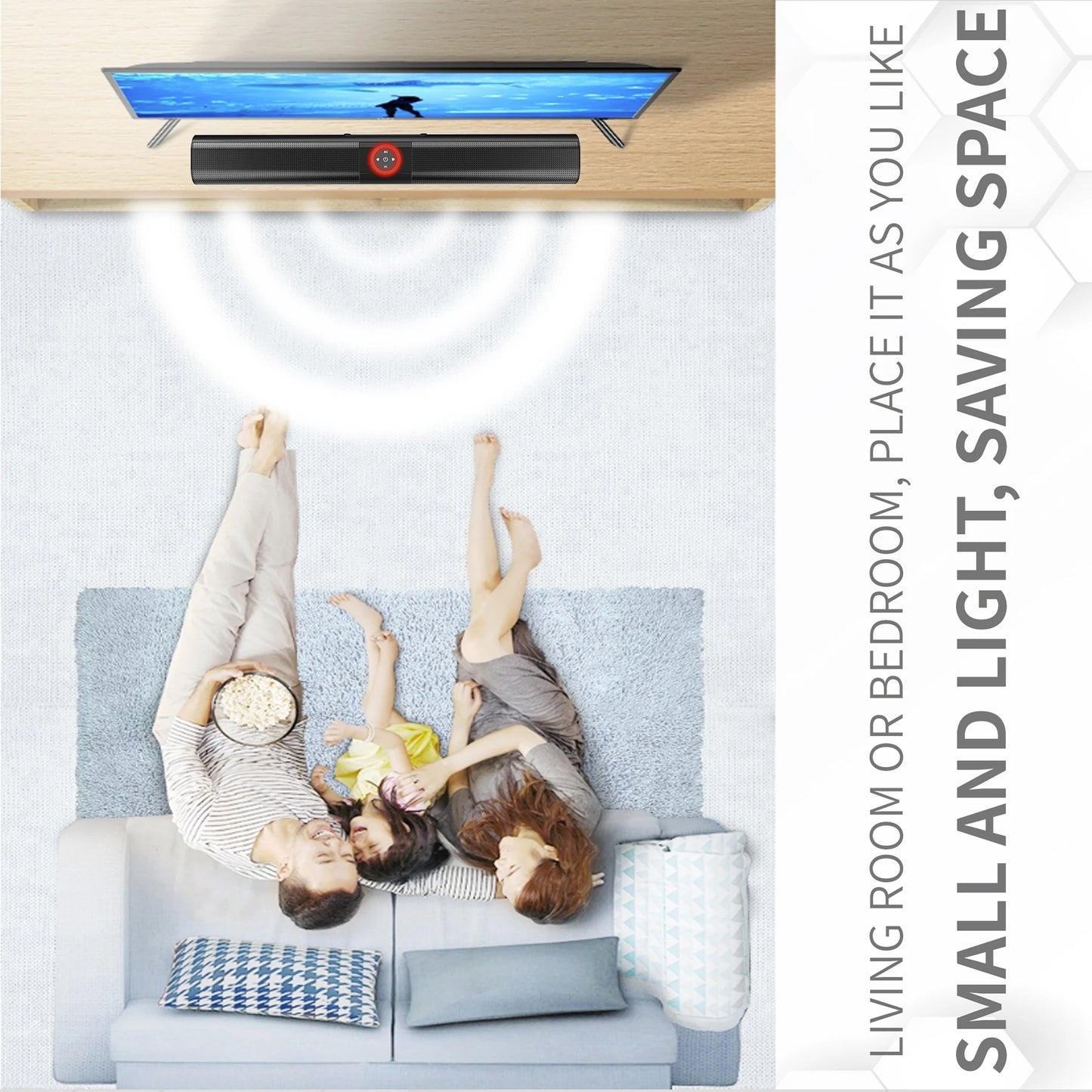 Wireless Soundbar Bluetooth Sound Bar Music System Super Powerful Speaker Wired Surround Stereo Home Theater TV Caixinha De Som