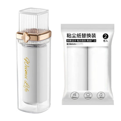 Mini Sticky Roller Tearable Lint Roller Travel Portable Dust Wiper Creative Lipstick Styling Clothes Carpet Cleaning Accessories