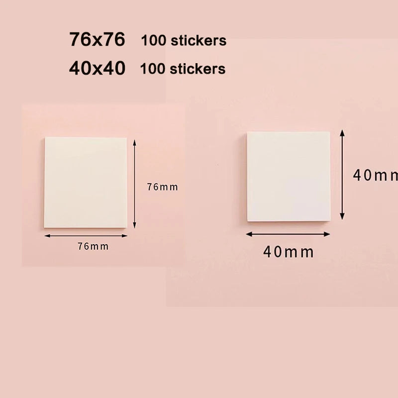 50/100 Sheets Sticky notes Reusable Transparent sticky notes Waterproof note paper for School office stationery Bookmark Marker