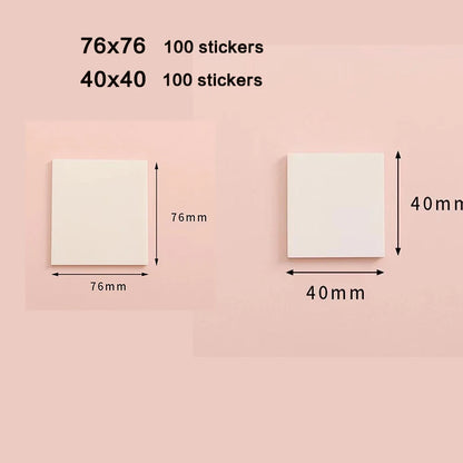 50/100 Sheets Sticky notes Reusable Transparent sticky notes Waterproof note paper for School office stationery Bookmark Marker