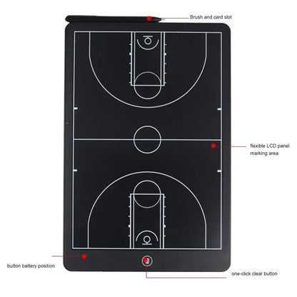 LCD Writing Tablet For Adults 16 Inches Soccer Tactics Board Basketball Coaching Board Soccer Coaches Clipboard Strategy LCD