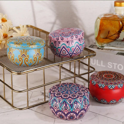 Scented Candle Set Gift Islamic Arabian Pattern Fragrance Candle Jar DIY Smokeless Couples Jasmine Rose Romantic Incense Candles
