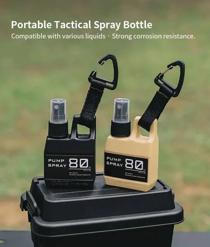 Spray Bottle Pump with Buckle, Portable, Outdoor Camping Travel Spray Bottle, Cosmetic Container, Alcohol, Perfume, Refillable