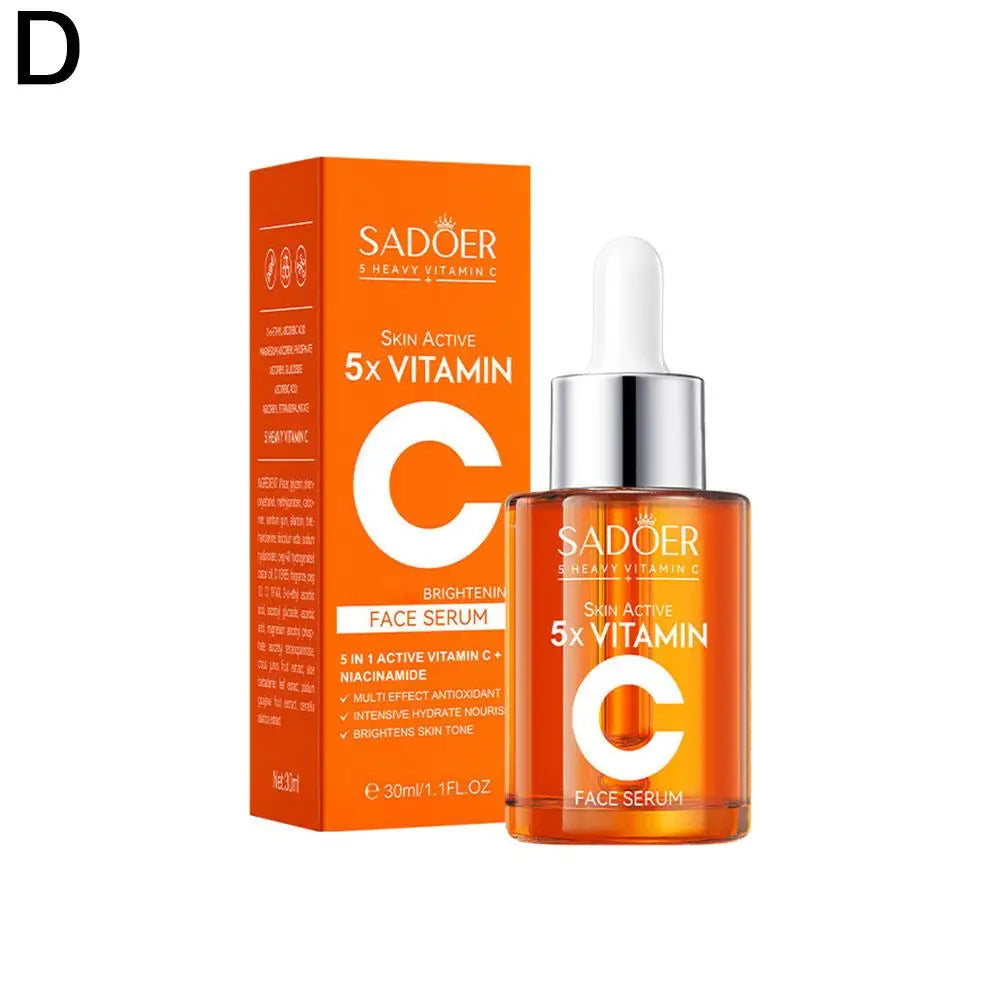 Vitamin C Skincare Set Collagen,hyaluronic Acid,glycerin 5 Fold Vitamin C Skincare Series Moisturizing Serum Face Care Set
