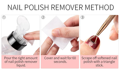 450pcs Lint-Free Nail Polish Remover Wipes Cotton Wipes Manicure Cleaner UV Gel Nail Polish Removal Pads Papers Cleansing Tools