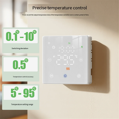 3CGRO-Tuya Zigbee Smart Thermostat For Water/Electric Floor Heating Gas Boiler Remote Temperature APP Voice Controller