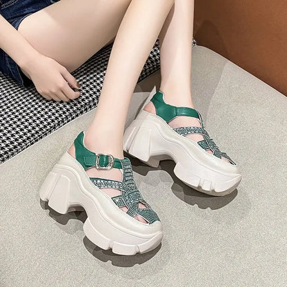 Fashion Brand High Heels Shoes Beach Slippers Chunky Sandals Designer Women Platform Shoes 2025 Summer New Pumps Women Sandals