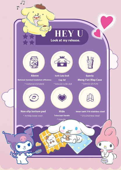 Cartoon Insulated Cup With High Appearance Children'S Water Cup Cute And Portable Student Food Grade Insulated Water Cup Gift