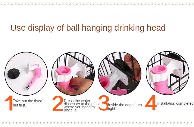 Fountain Head Drinker Ball Hanging Bottle Pet Dog Cat Pet Supplies Water Drink