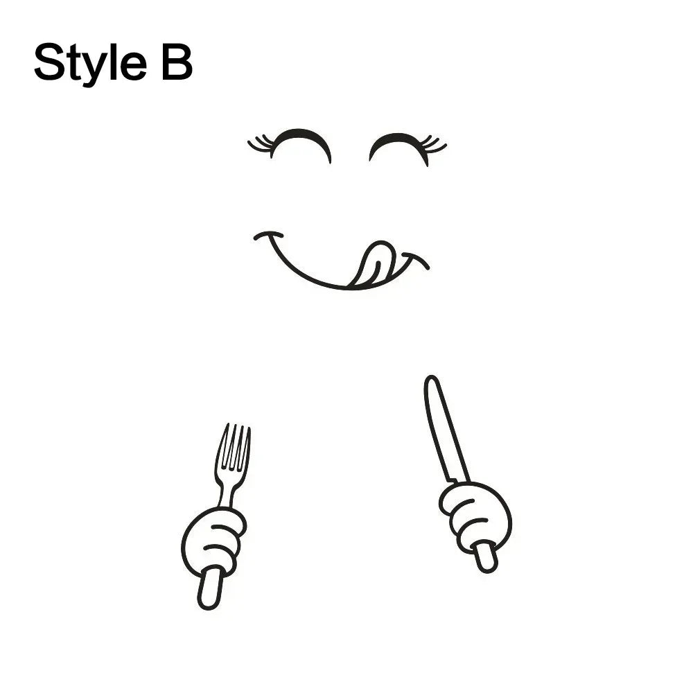 Cute Cartoon Refrigerator Stickers Removable Creative Wall Decor for Bedroom Living Room Smile Face Door Stickers