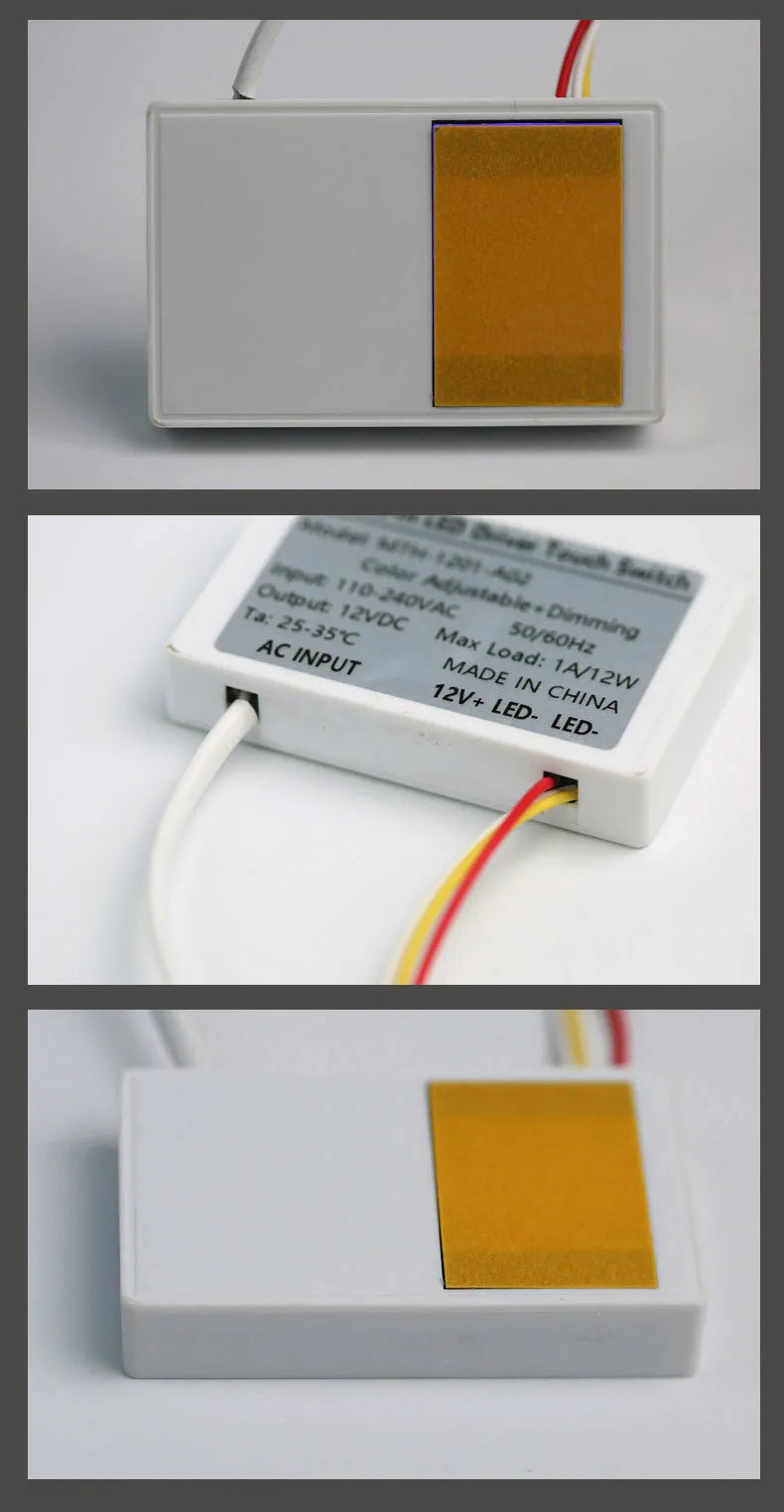 Salon Smart Mirror Light Sensor Switch Set 12V LED Light Bathroom Mirror Touch Switch Dimmer