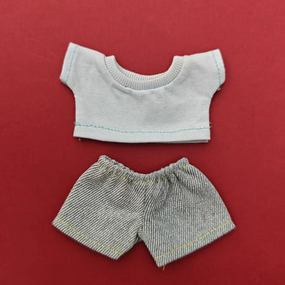 Labubu 3.0 Doll 15/17cm Hoodie with Jeans Set Outfit Accessories for Ropa Labubu