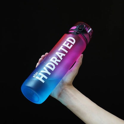 32oz Water Bottle Motivational Sport Water Bottle Leakproof Drinking Bottles Outdoor Sports Travel Kettle Drinking Water Bottle