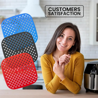 Reusable Air Fryer Liners 5QT or Bigger - Easy Clean Air Fryer  Dishwasher Safe Non Stick Parchment Paper Replacer