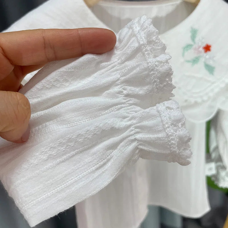 Spring Autumn New Baby's Girl Clothes Cherry Cardigan Shirt Coat for toddler Girl Baby Cloth Outfit wear Versatile Shirt blouse