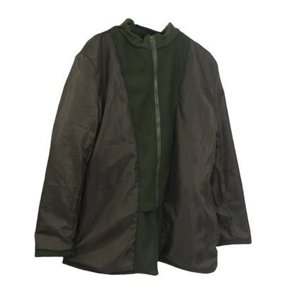 New Woolen Mens Coat Medium and Long Zipper Jacket Large Size Fake Two-piece Set Cardigan for Men