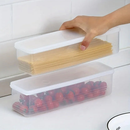 4 Rectangular Food Storage Containers Made of Reusable Plastic Refrigerator Storage Box Kitchen Preservation Box Accessories
