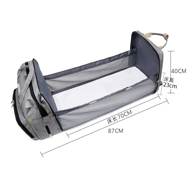 Baby Nappy Changing Bags  Station Portable  Bed Travel Bassinet Folding Crib Shade Cloth  Pad Waterproof