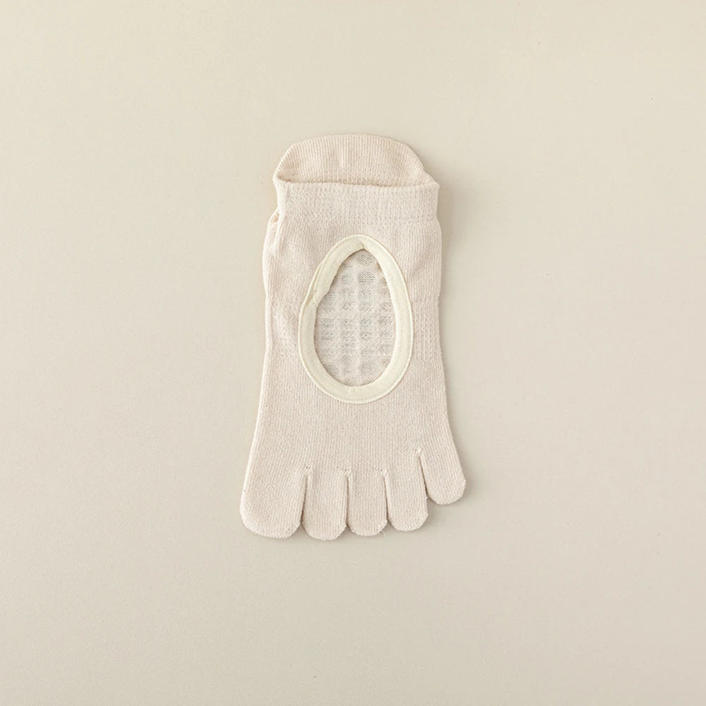 Yoga Socks for Women toe socks non slip Pilates class Hollow out Breathable anti-slip socks five fingers aerobics cotton socks