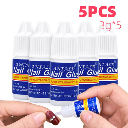 30/20/10pcs Fast-Dry Nail Glue Acrylic False Nail Tips Glue Gel For Fast Extension Super Bond Rhinestones False Nails Mini Glue