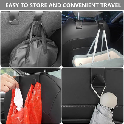 Car Seat Headrest Hook Vehicle Backpack Hooks Hanger Vehicles Holder Organizer for Purses,Bags,Cloths,Car Water Bottle Hook Seat