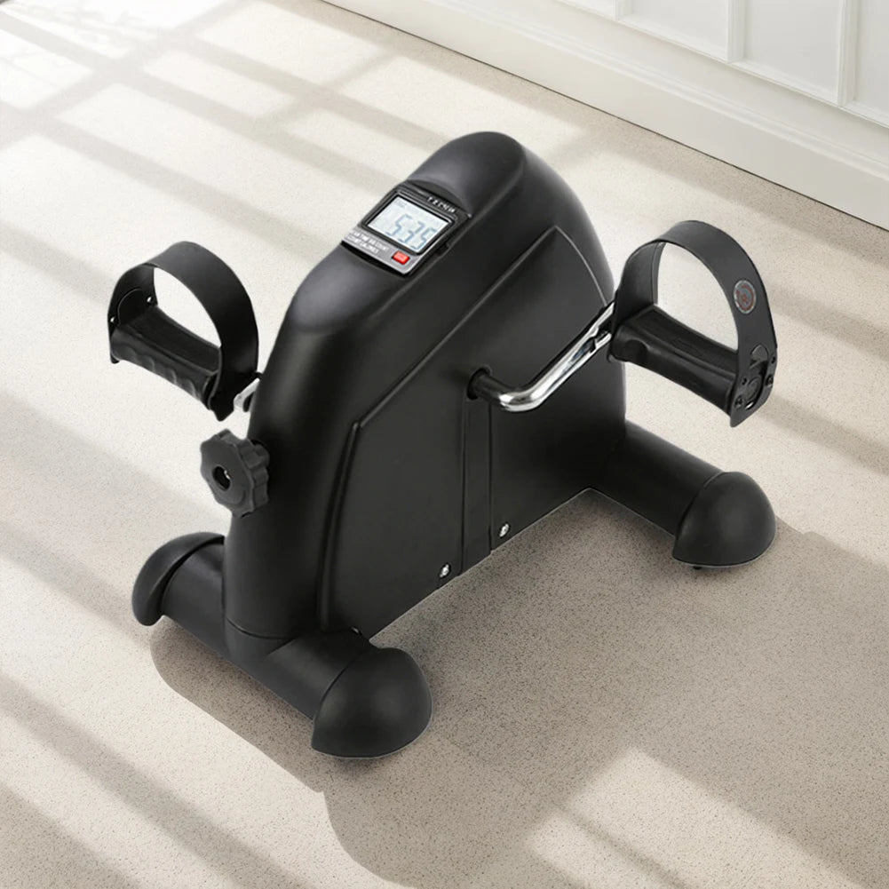 Mini Exercise Bike Peddler Exercise Bike Portable Foot Pedal Exercise Machine Adjustable Under Desk Bike LED Display for Seniors