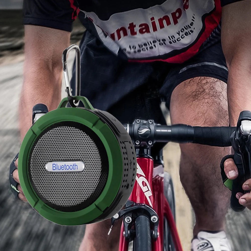 Outdoor Waterproof Bluetooth Speaker, Wireless Portable Mini Shower Travel Speaker with Subwoofer for Sports Pool, Beach, Hiking