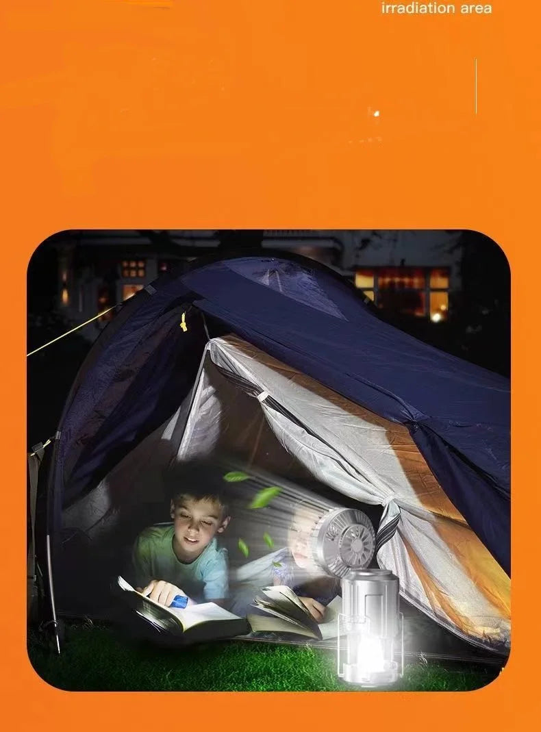 Camping, outdoor charging, horse light, solar fan, multifunctional emergency light, hanging lantern, emergency tent