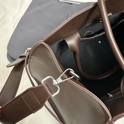 Stylish Big Top-handle Bags For Women Belt Pure Color Large Capacity Shopper Shoulder Totes 2025 Latest Luxury Designer Handbags