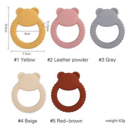 Baby Silicone Teethers Animal Food Grade Silicone Baby 0-12 Toys Silicone Teeth Grinding Stick Newborn Pacifier Accessories Toys