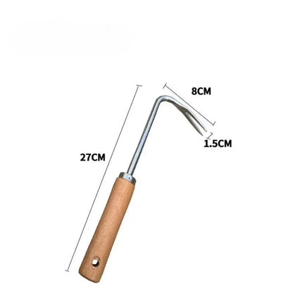 Garden Cleaning Supplies Manual Weed Puller Garden Hand Weeder Rake Sharp Tines Grass Rooting Weeding Tools Stainless Steel