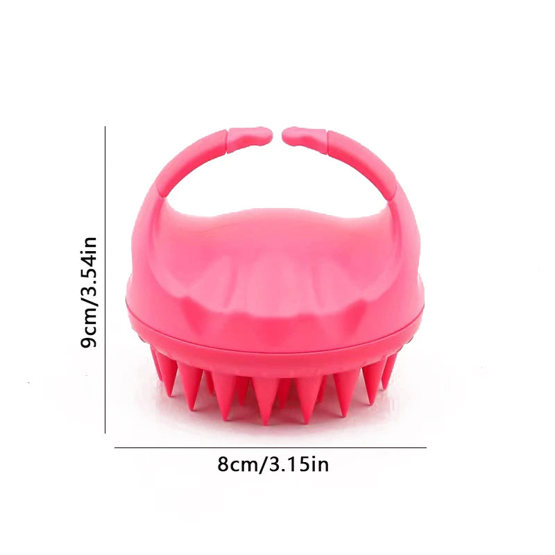 Scalp Massage Shampoo Brush for Hair Care Silicone Bath Brush Shampoo Shower Hair Comb Bath Ball Sponge Body Wash Bathroom Tool